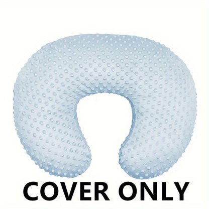 Soft and snug minky nursing pillow cover, ideal for breastfeeding and comfortable nursing for infants and babies.