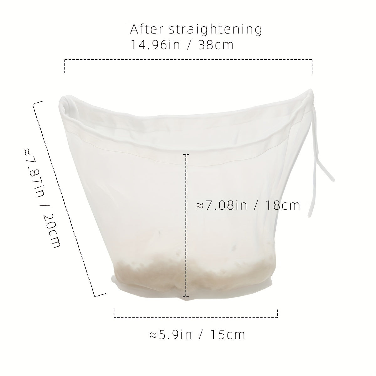 Nylon Filter Bag with Wide Mouth for Versatile Filtration of Soy Milk, Coffee, Juice, and Wine Residue - Ideal for Craft Beverages