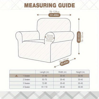 Утолщенный жаккардовый чехол для дивана с эластичным нижним ободом, подходящий для диванов на 1-4 места, идеально подходит для владельцев домашних животных