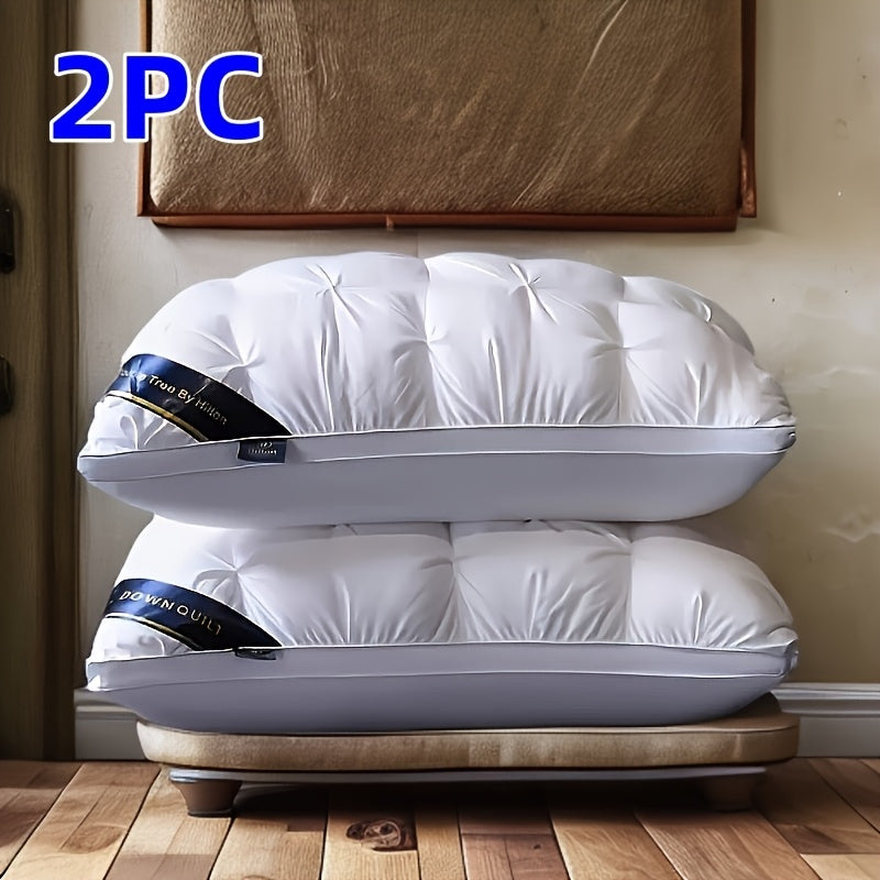 High quality pillows and cushions measuring 48.26X73.66 cm provide deep sleep neck support with a non-collapsing high pillow core. Suitable for all seasons, these hypoallergenic pillows