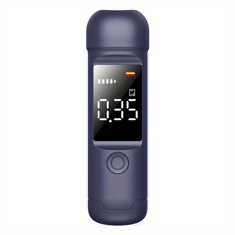 Compact Digital Breathalyzer with LCD Display, Accurate and Sensitive, Rechargeable via Type-C, Ideal for Personal Use.