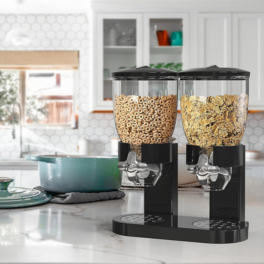 Introducing the PANCERKA Dual Control Grain Dispenser: Spacious Storage, Simple Operation, Ideal for Holidays like Christmas, Halloween, Easter, Hanukkah, Thanksgiving - Great for Dispensing Cereal, Nuts, Rice, Granola, and Beyond.