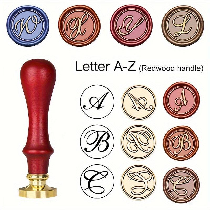 Alphabet A-Z Sealing Wax Stamp Kit for Wedding Invitations and Letter Sealing