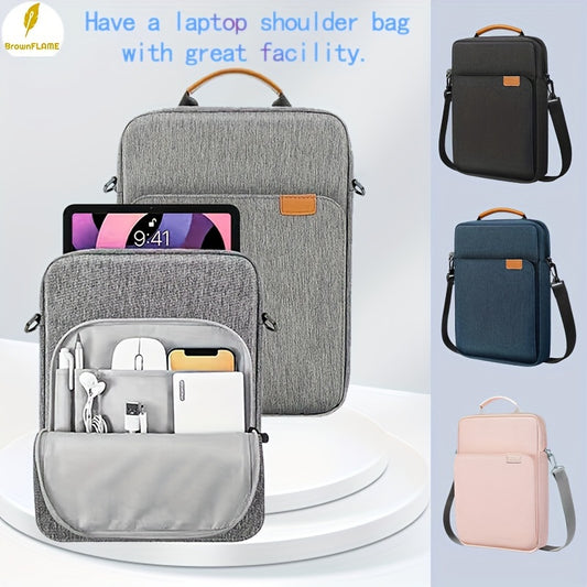 Sleek waterproof laptop shoulder bag for 27.94cm tablets & 33.02cm laptops, compatible with MacBook Pro/Air M2, iPad Pro & Surface Pro.