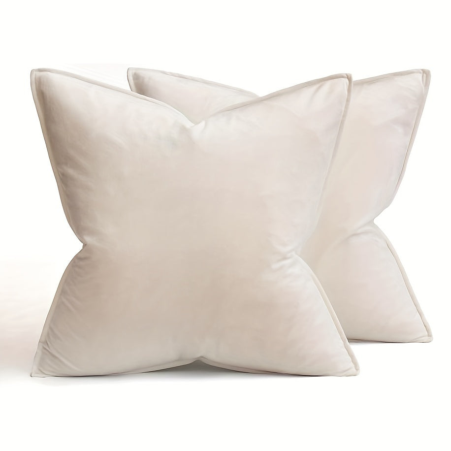 Set of 2 Soft Velvet Throw Pillow Covers for Sofa, Bedroom, Car - No Pillow Insert Included