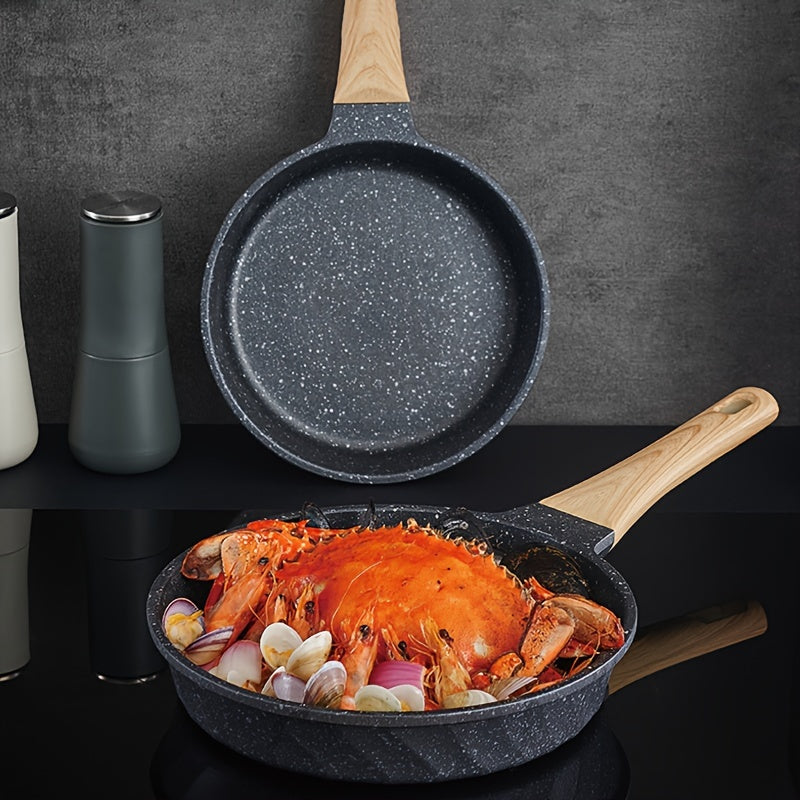 1 piece of Breakfast Pot and Pan Set, including an omelette pan and pancake steak pan, all designed with a non-stick coating for easy washing. Compatible with both electromagnetic and gas stoves.