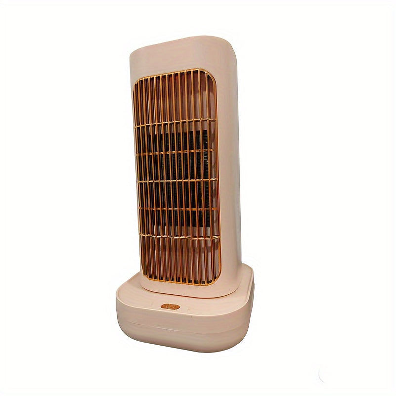 Portable 1-piece PTC Ceramic Space Heater with 1300W power, ideal for heating large rooms. Features 2 heat settings, 90° oscillation, adjustable thermostat, and overheat & tip-over protection for safety. Comes with a plastic base, operates on 220V-240V