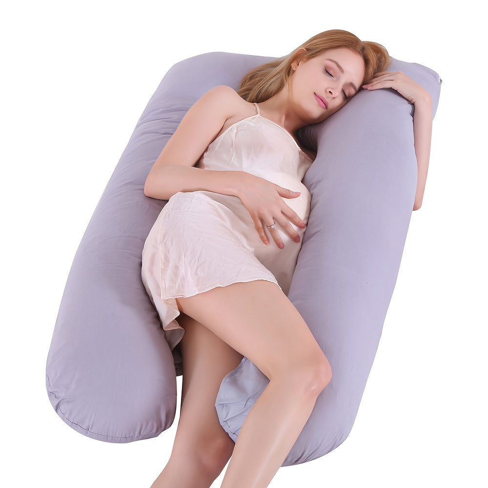 This versatile U-shaped maternity pillow is designed specifically for pregnant women, providing multifunctional waist support and comfortable side sleeping. The detachable cotton cover makes it easy to keep clean. This makes an ideal holiday gift