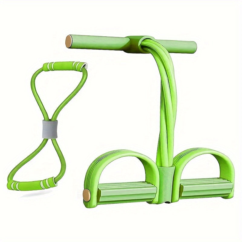 Resistance rope and pedal puller set suitable for sit-ups, fitness, and stretching.