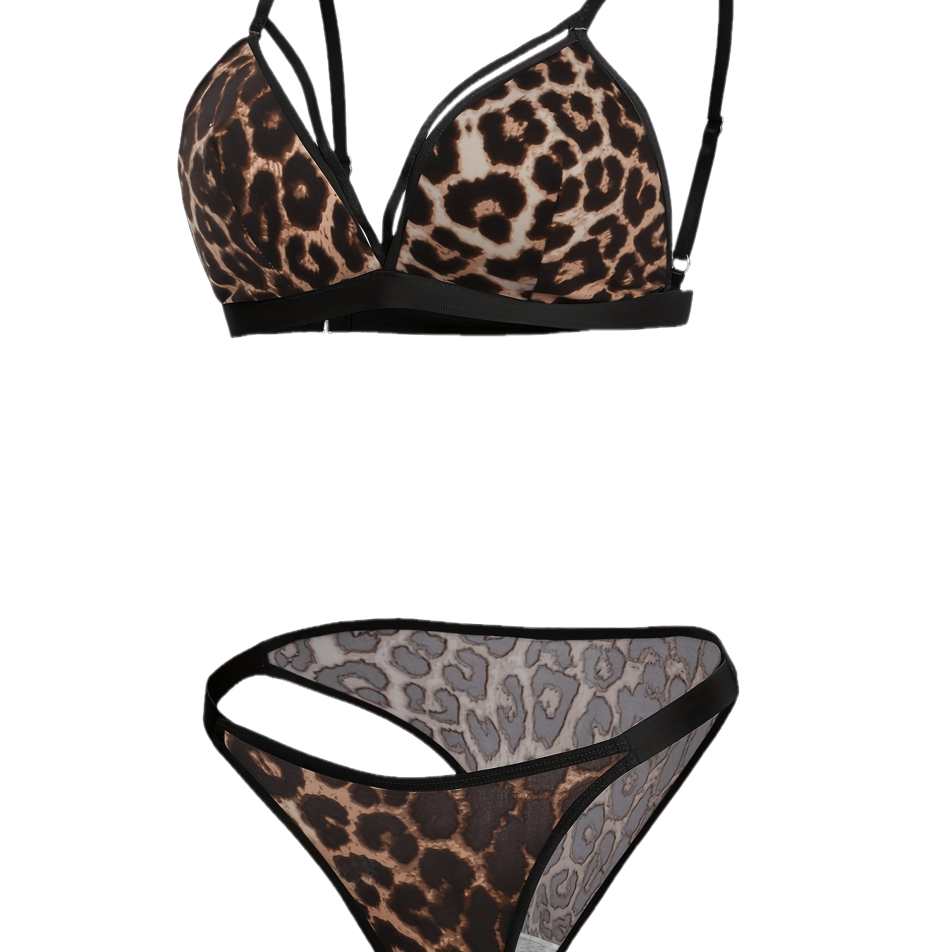 Leopard print seamless briefs with high elasticity and comfort for women