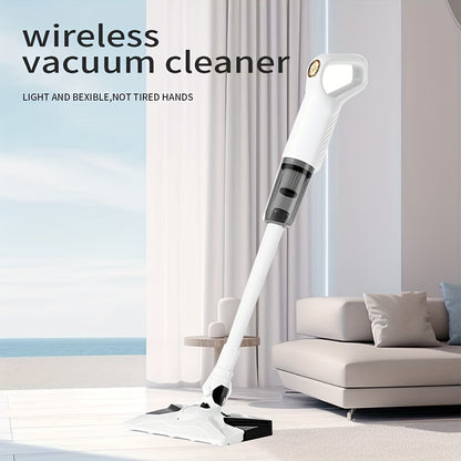 Wireless vacuum cleaner with lightweight design, built-in water tank, USB charging, 36V max power, and 0.3-0.4L dust cup.