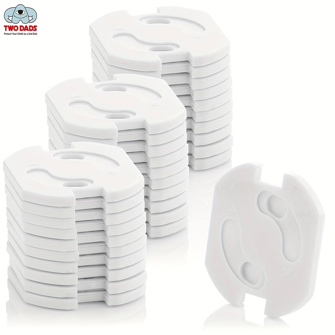 30 Youngsters Safety Outlet Covers - Simple Installation, No Tools Required - Made of BPA-Free White Plastic - Great for Home & Travel, TWO DADS Approved - Ideal for Christmas and Thanksgiving.