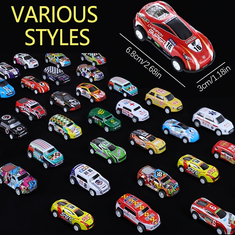 20/30/50-piece metal spring iron car box set of small toys for children in winter.