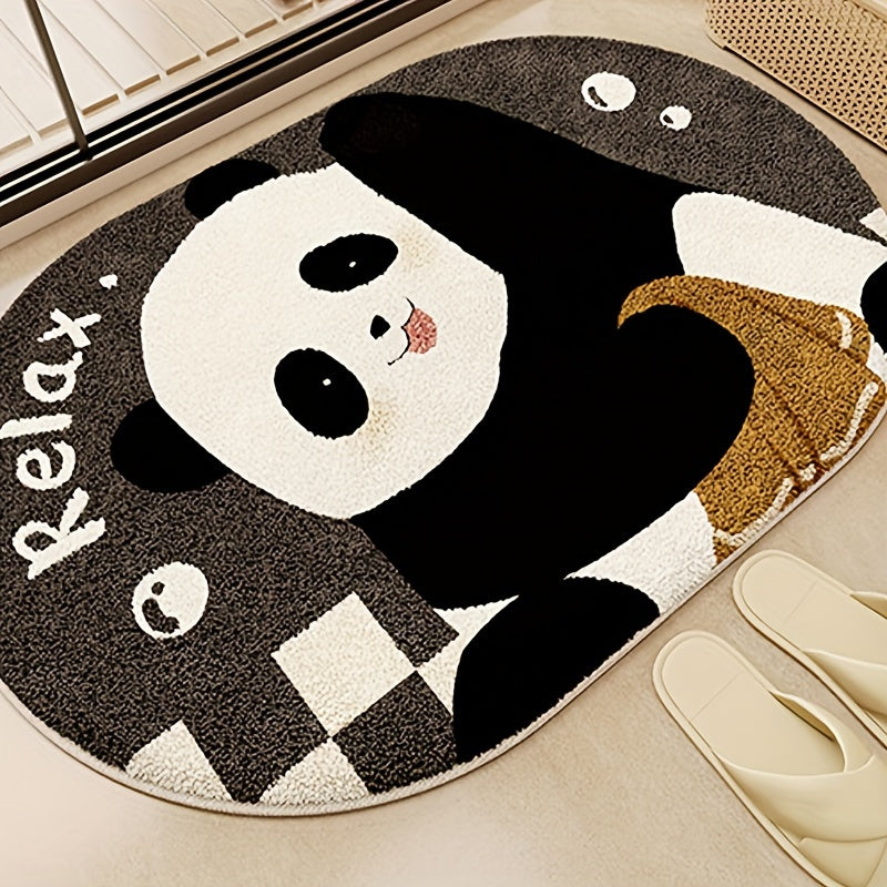 Get into the holiday spirit with our Festive Cartoon Panda Bathroom Mat! This soft, absorbent, and hand washable mat is the perfect addition to your home decor.