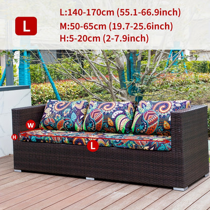 Protect your outdoor sofa with this Bohemian style cushion cover set featuring animal leaves and flowers print. Add a touch of Coconut Grove charm to your home decor.