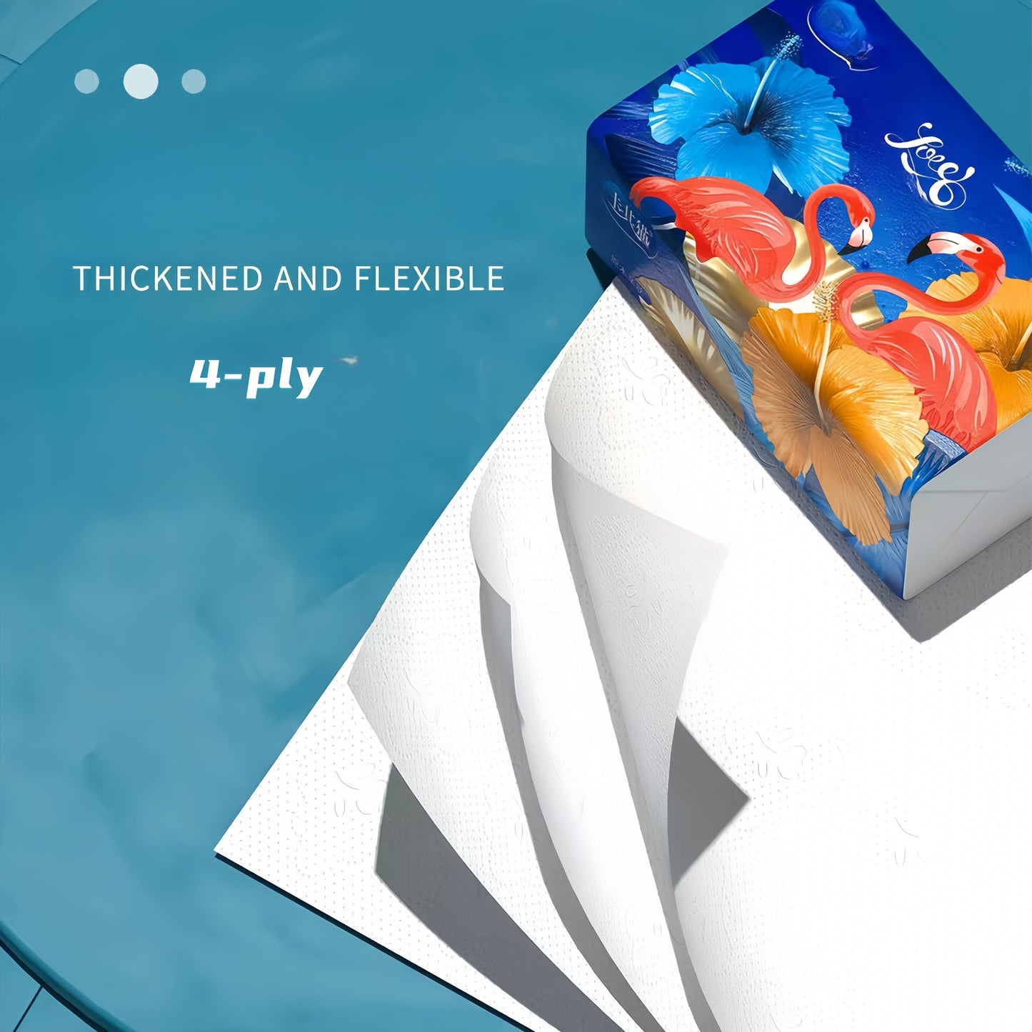 [Top Pick] Get your hands on 18pcs of luxurious flamingo facial tissues. These tissues are incredibly soft and comfortable, with a 4-ply thickness for added durability. Each pack contains 200 sheets made from virgin wood pulp, ensuring they don't easily