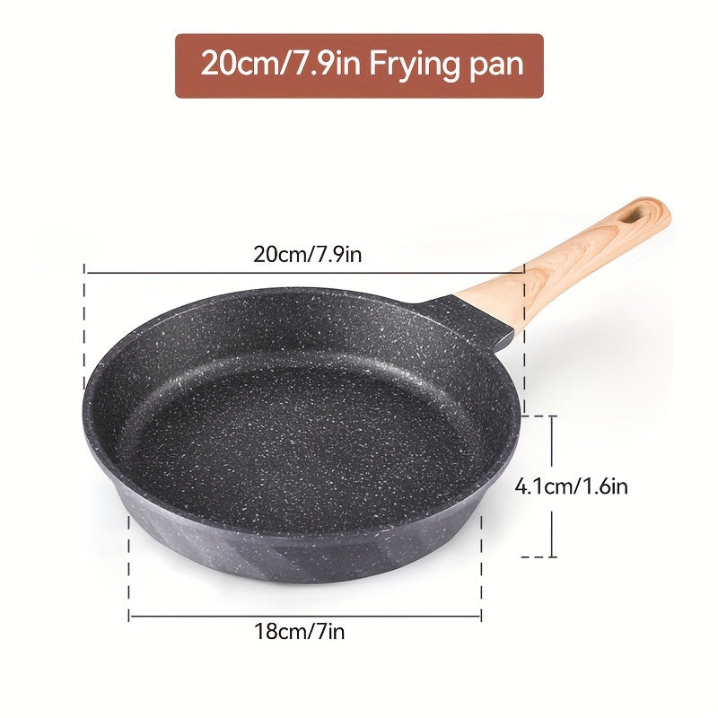 1 piece of Breakfast Pot and Pan Set, including an omelette pan and pancake steak pan, all designed with a non-stick coating for easy washing. Compatible with both electromagnetic and gas stoves.