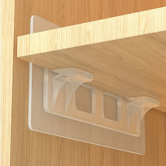 4 strong self-adhesive shelf support pegs for kitchen cabinets or bookshelves.