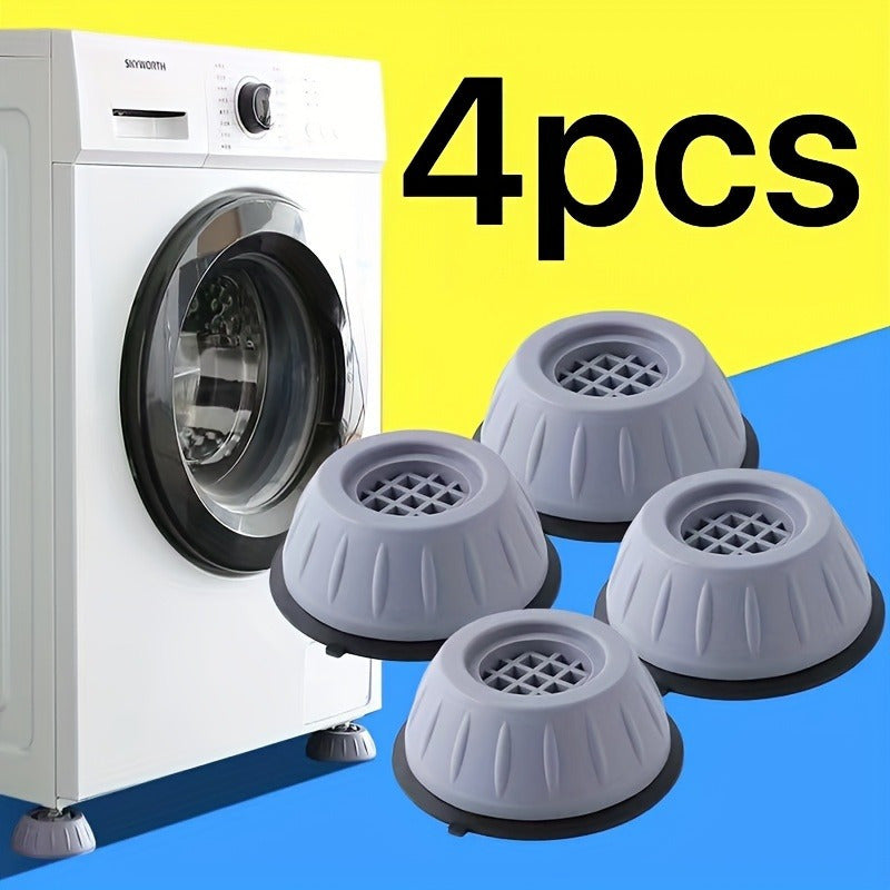 Washing Machine Stand Set with Vibration Control - Features Anti-Slip Rubber Feet Pads for Reduced Noise and Increased Stability - Ideal for Refrigerators and Commercial Appliances for Quiet Operation