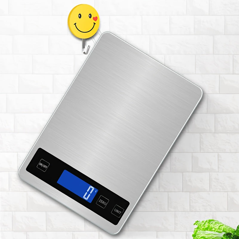 15kg/1g Precision Kitchen Scale with USB Rechargeable Lithium Battery, Waterproof, Food Contact Safe, Made of Glass - Perfect for Cooking and Baking