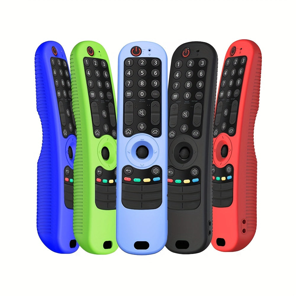 Shockproof silicone cover for LG AN-MR21GC MR21N/21GA remote with non-slip grip and no battery needed.