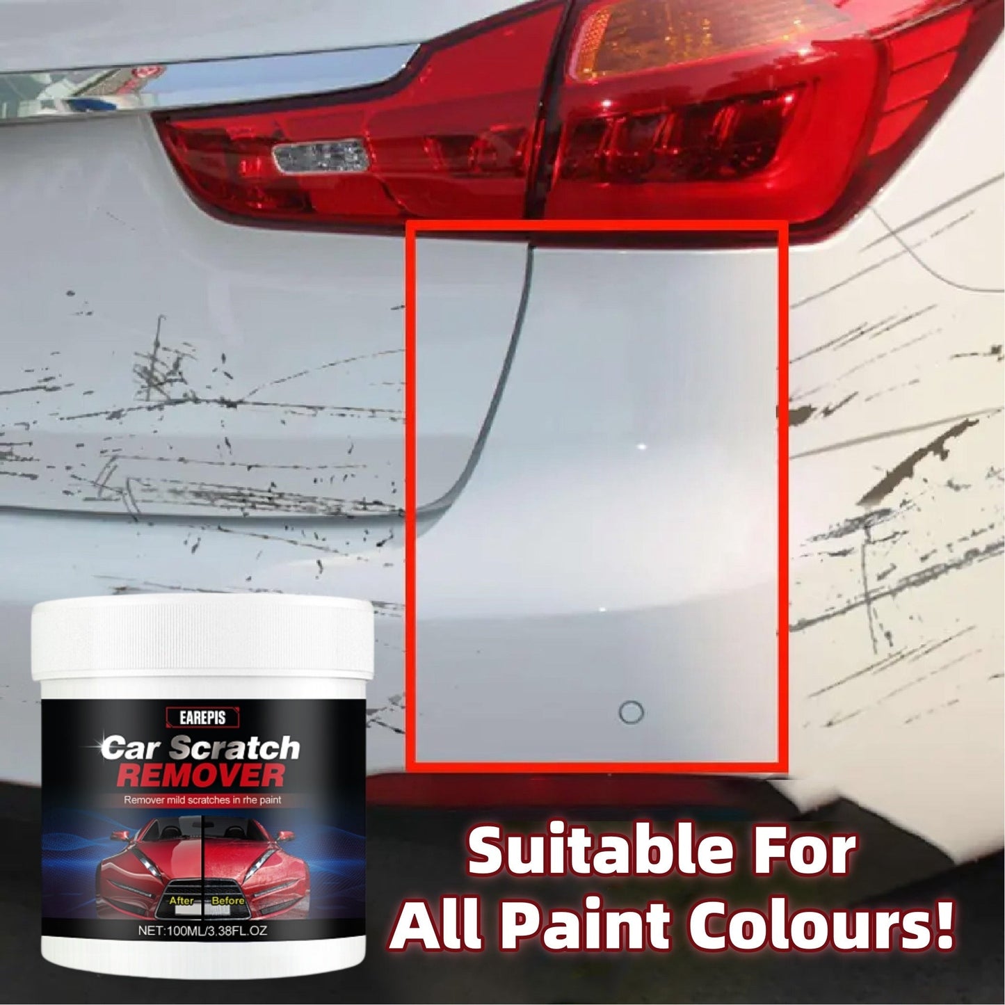 Quick and Simple Car Scratch & Swirl Remover Wax - Repair and Polish Kit for Minor Damage, Easy Fit, Leaves No Residue - Restores the Shine