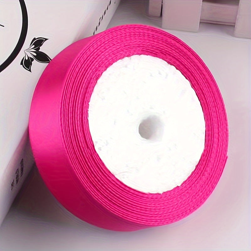 25 yards of 2.5cm wide satin ribbon for headbands, gift wrapping, and crafts.