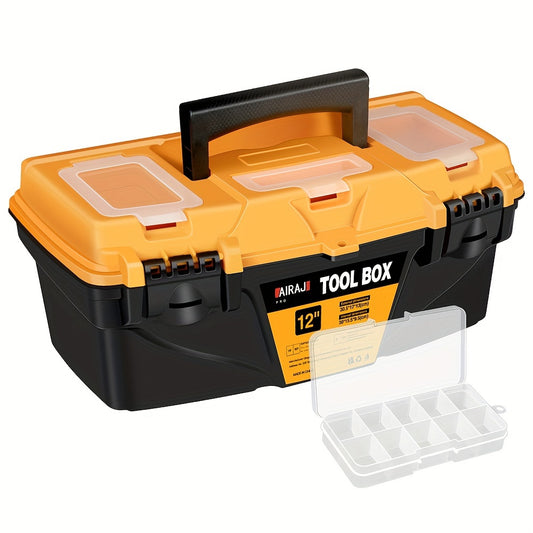 38.1cm AIRAJ Hardware Toolbox, Plastic Combination Suitcase for Electricians and Woodworkers