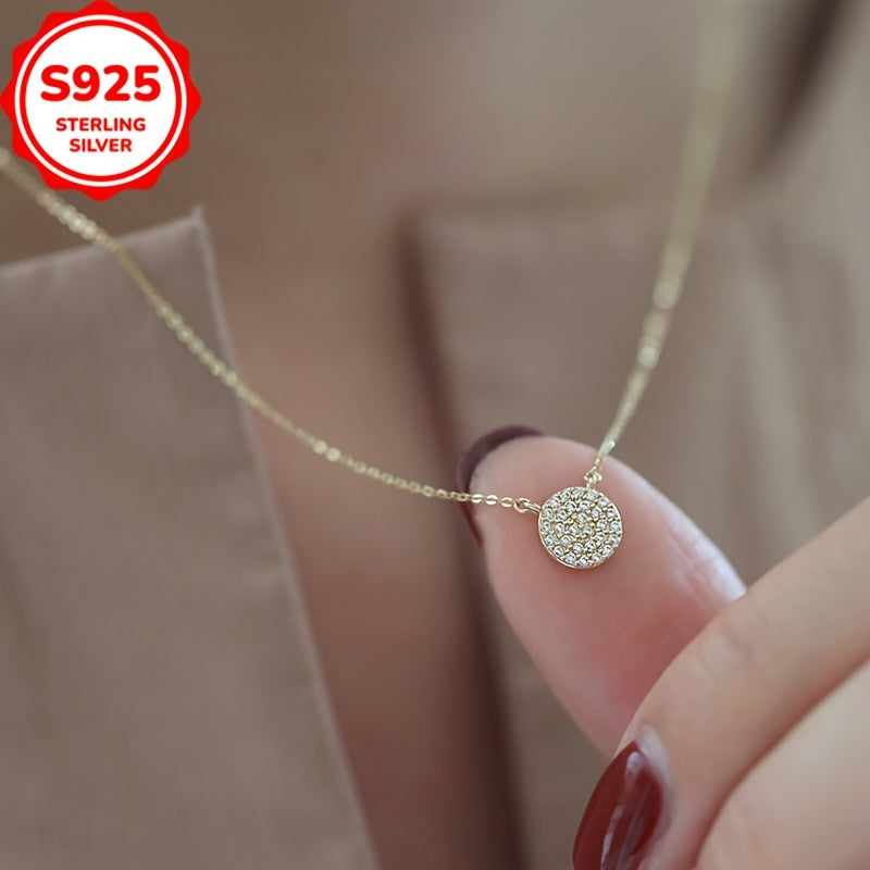 A Stunning Wannian S925 Silver French Romantic Starry Sky Clavicle Chain Necklace for Women, with a Japanese Korean Style that is Simple, Versatile, and Classic. This Necklace exudes Fashionable Temperament and Light Luxury.