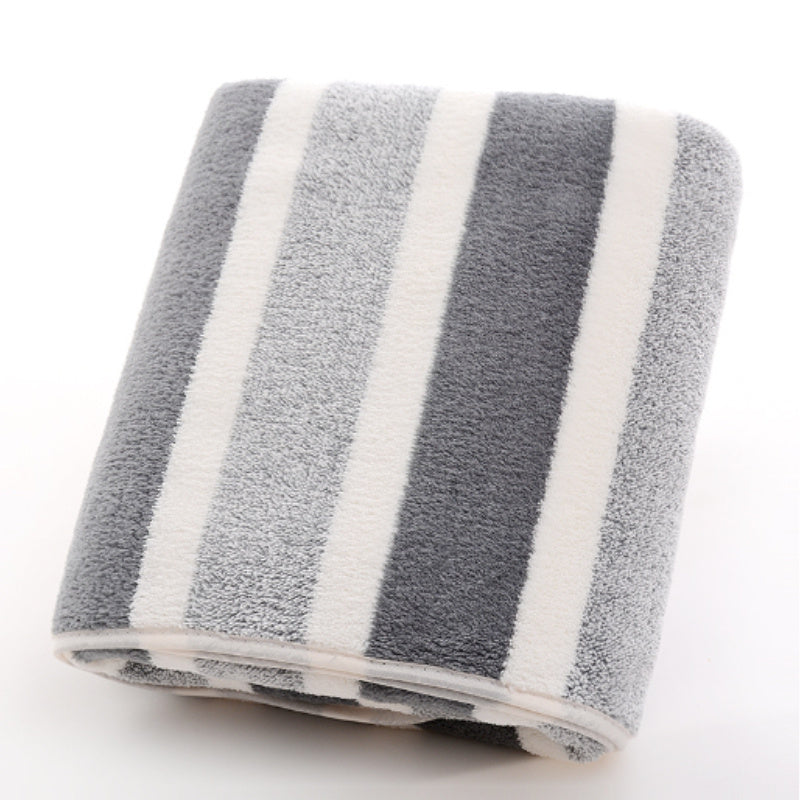 Soft, super absorbent striped towels set with a contemporary space theme, ideal for home and salon decor. Lightweight, quick-dry, washable wash cloths.