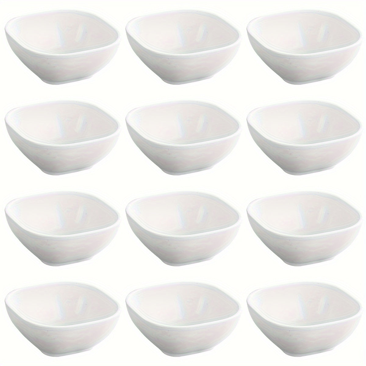 8 to 12 square sauce bowls for Korean, Chinese, and Middle Eastern styles.