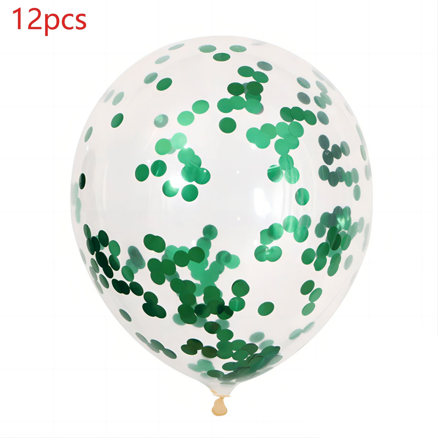 30 golden confetti latex balloons with golden paper dots, perfect for party decorations.