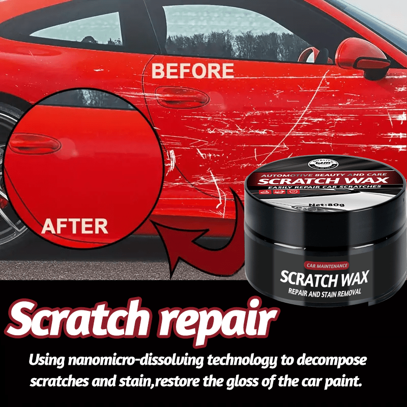 AutoPro Car Scratch Repair Wax for vehicles, 80g - Universal Paint Scratch and Swirl Remover.