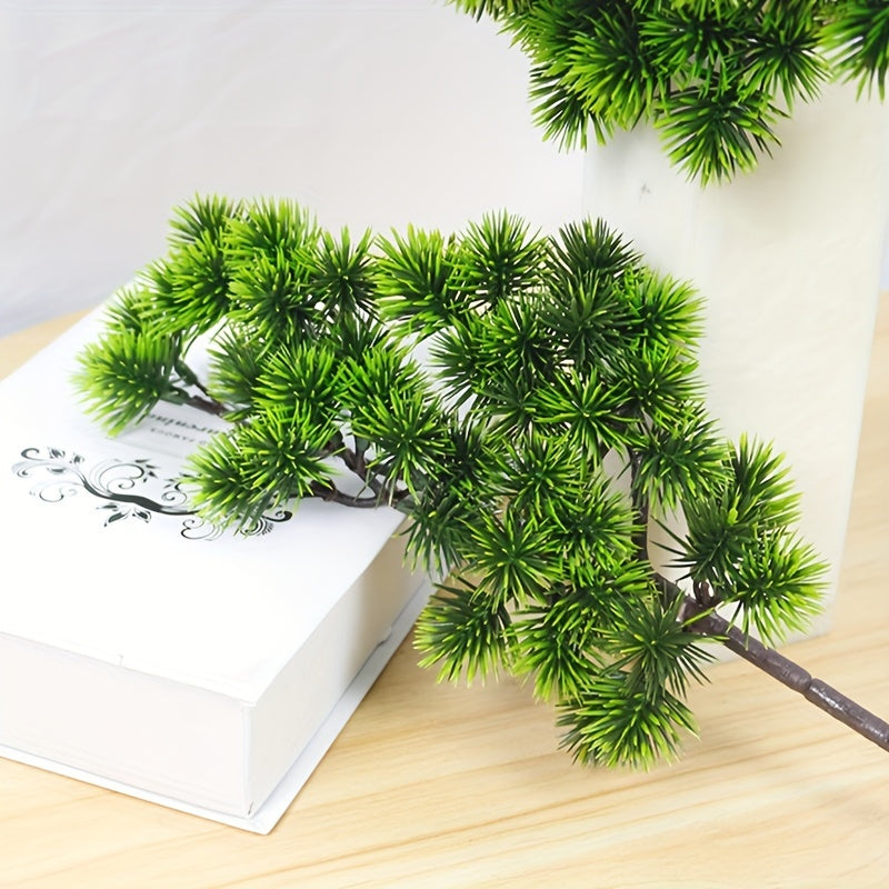 Artificial pine suitable for home decoration in any room or office, including windows and micro-landscapes, with lifelike green beauty.