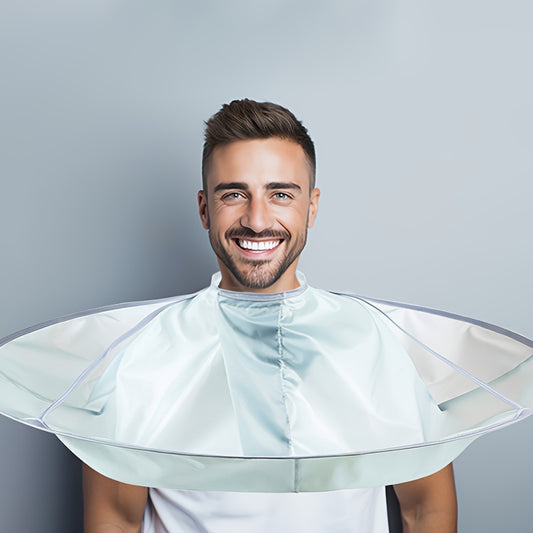 Waterproof hair cutting cape ideal for salon or at-home use.