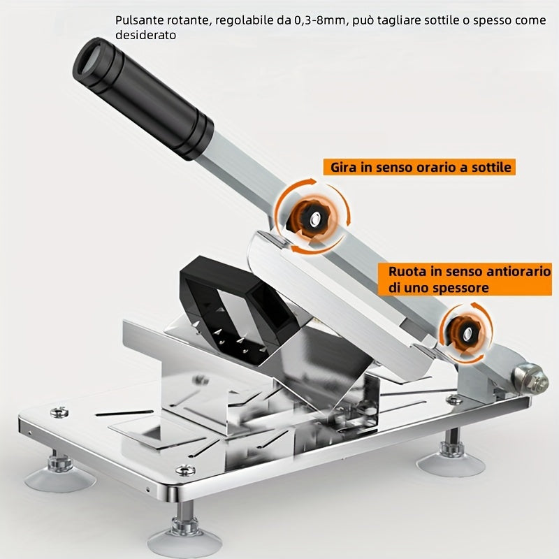 Durable Adjustable Slicer with Sharp Stainless Steel Blades - Great for Challenging Foods, Suitable for Home and Commercial Kitchens.