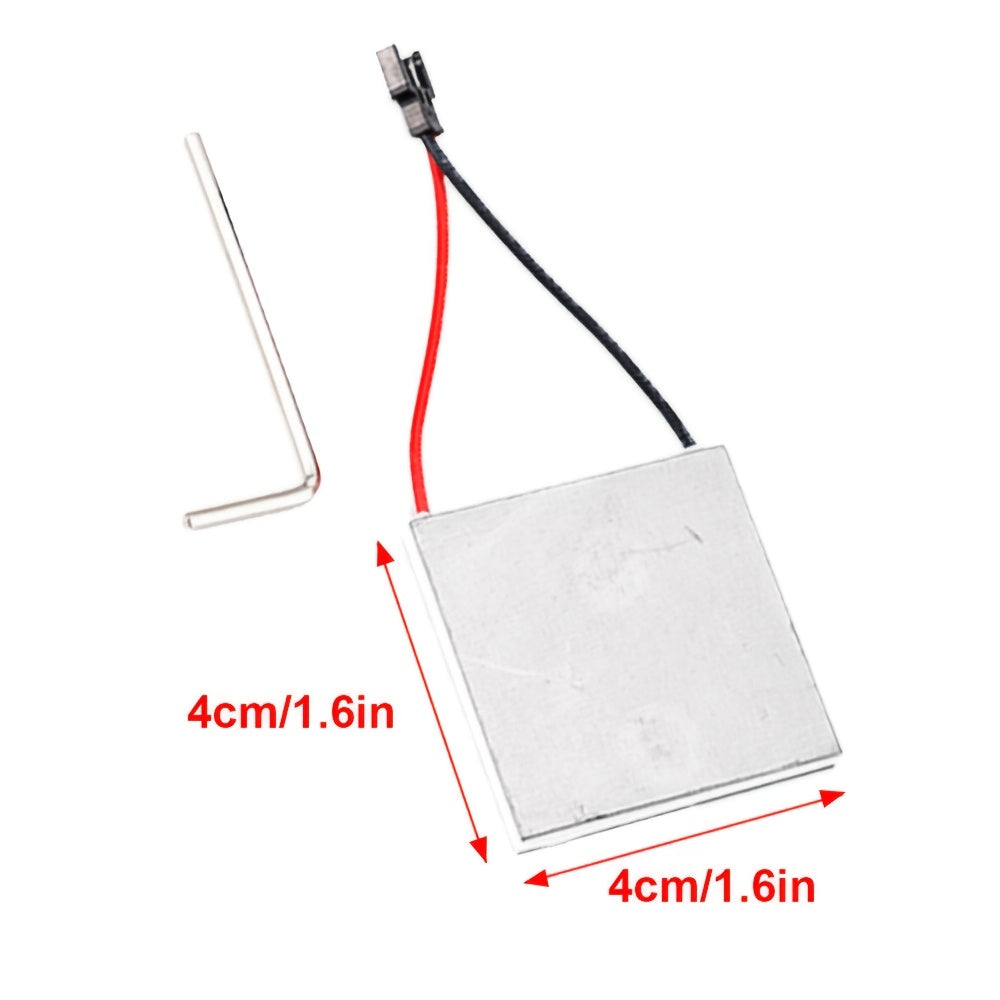 One pair of Thermoelectric Fireplace Fan Chips made of aluminum material, designed to generate electricity as an accessory for stoves and ovens.