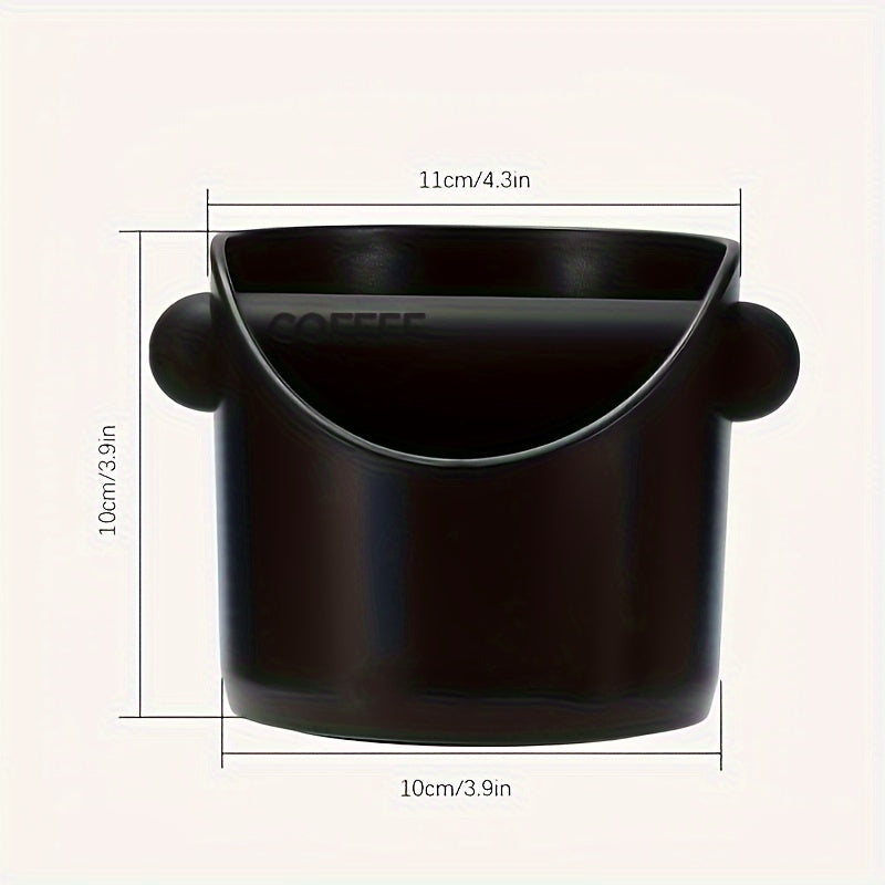 1 piece of Espresso Knock Box with a straight shape, designed to collect coffee grounds. This coffee dump bin comes with a removable knock bar and non-slip base for easy use. It is shock-absorbent and built to last.