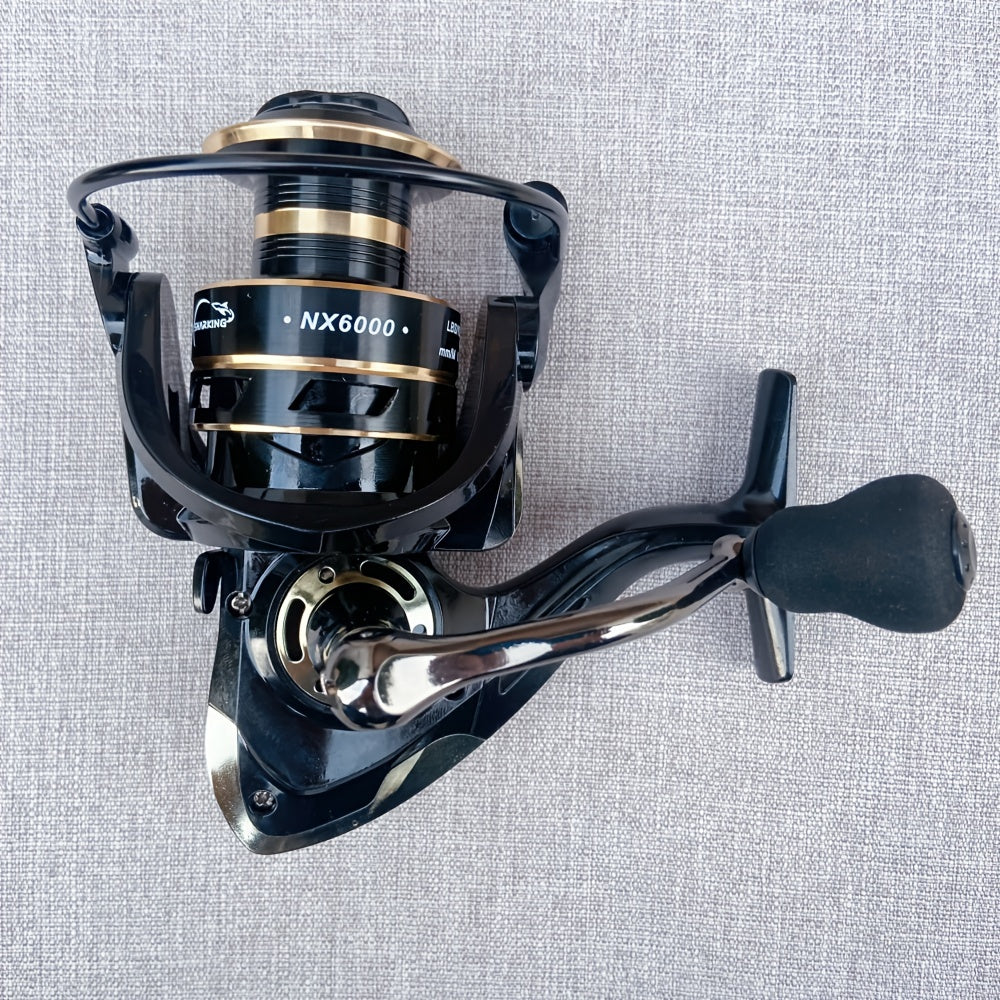 1pc metal spinning fishing reel with 14 ball bearings, for long casting and freshwater fishing.