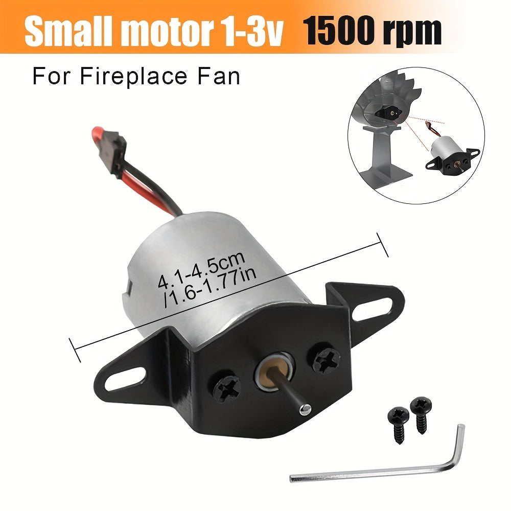 1500RPM Fireplace Fan Motor with High Efficiency - Made of Sturdy Aluminum, Ideal for Wood Stoves, Log Burners, Electric Power Generators, and as a Replacement