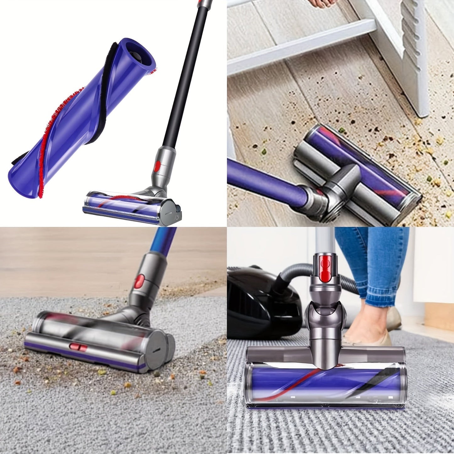 Dyson V8 Animal qattiq pol uchun eng yaxshi tanlov - Yuqori samaradorlik uchun premium rolik cho'tkasi almashtirish bilan tozalashni yangilang.