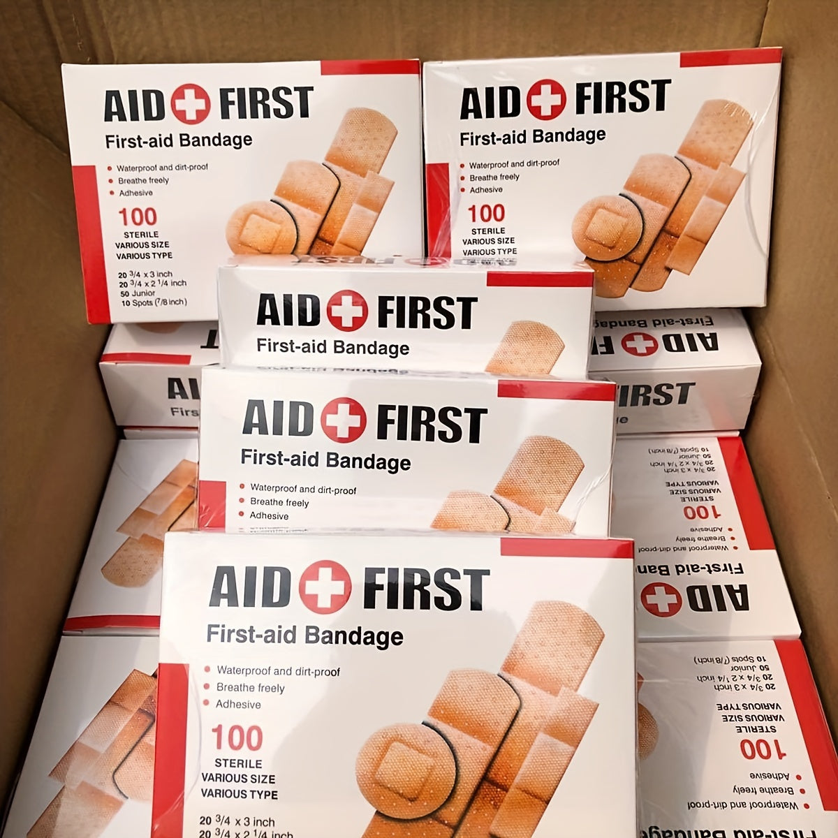 100 waterproof anti-bacterial bandages for emergency first aid kit