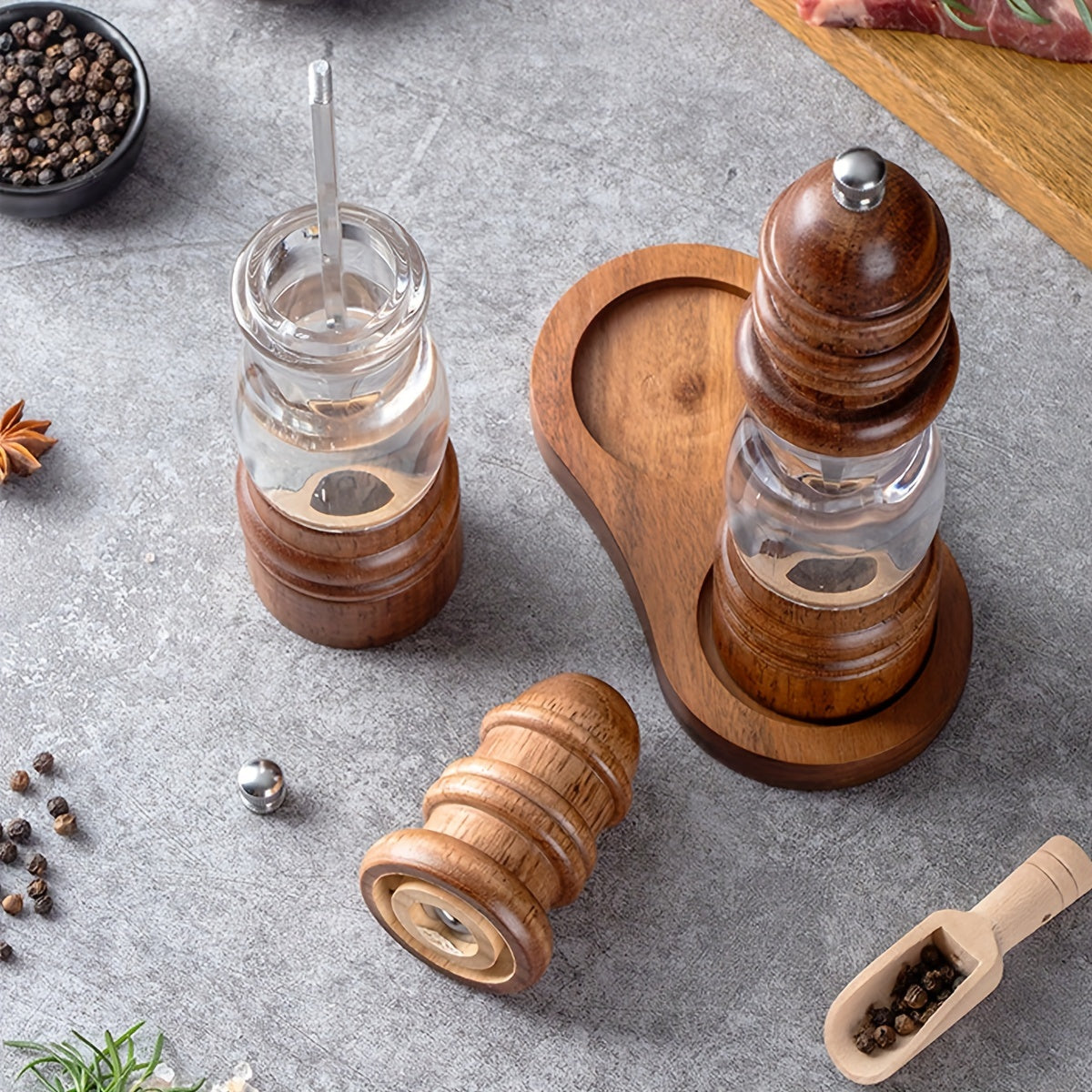 Ideal for home and restaurant use, this premium manual pepper grinder is made from solid wood and is perfect for grinding black pepper, Sichuan pepper, and sea salt. A must-have kitchen gadget for pepper enthusiasts.