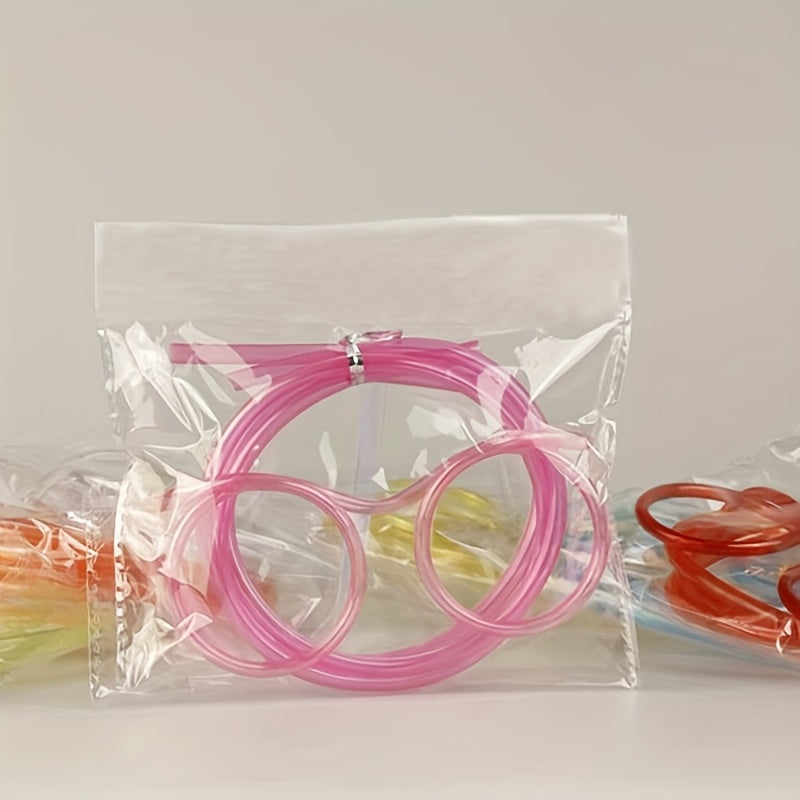 1 pair of Crazy Straw Glasses for birthday parties, party favors, and gift bag stuffers.