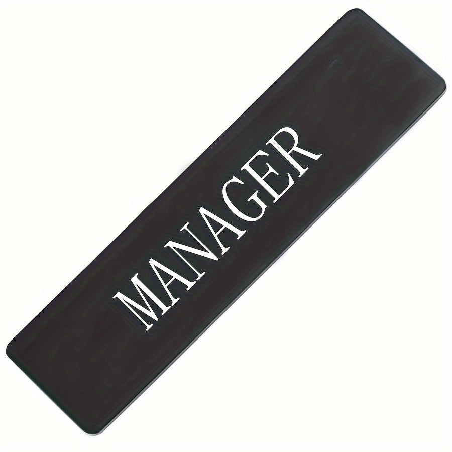 Unique Personalized Name Tag Pin – Sophisticated Stainless Steel Badge with Custom Engraving, Simple and Elegant Design, Fun Slogan Option for Company Identification – Square Badge Ideal for Executives and Industry Experts.