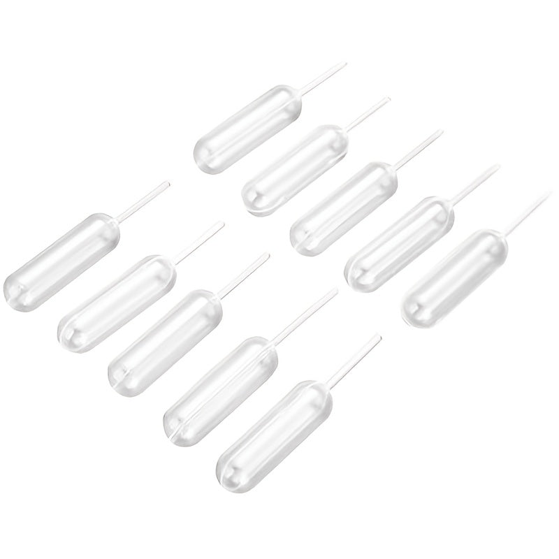 Set of 50 Plastic Droppers for Ice Cream, Jelly, and Milkshakes - Disposable Straws for Injecting Cupcake Desserts - Safe for Food Contact