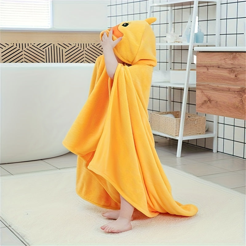 Soft, absorbent, and warm duck-themed hooded bath towel for kids. Perfect Christmas gift for boys and girls.