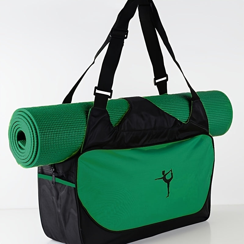 Nylon sports duffle bag with large capacity - versatile for yoga, fitness, gymnastics, and dance, durable and lightweight.