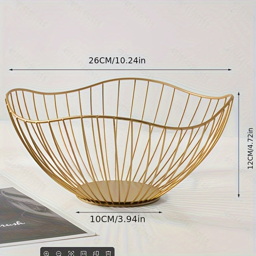 1pc Geometric Fruit Basket, for Living Room Coffee Table