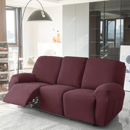 8-piece waterproof milk sofa slipcover set for summer, ideal for protecting furniture in home and office décor.